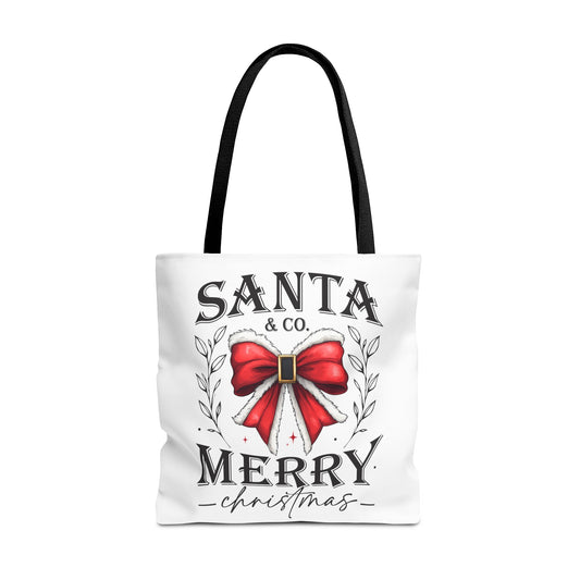 Christmas - Tote Bag (AOP) - Santa & Co. Merry Christmas