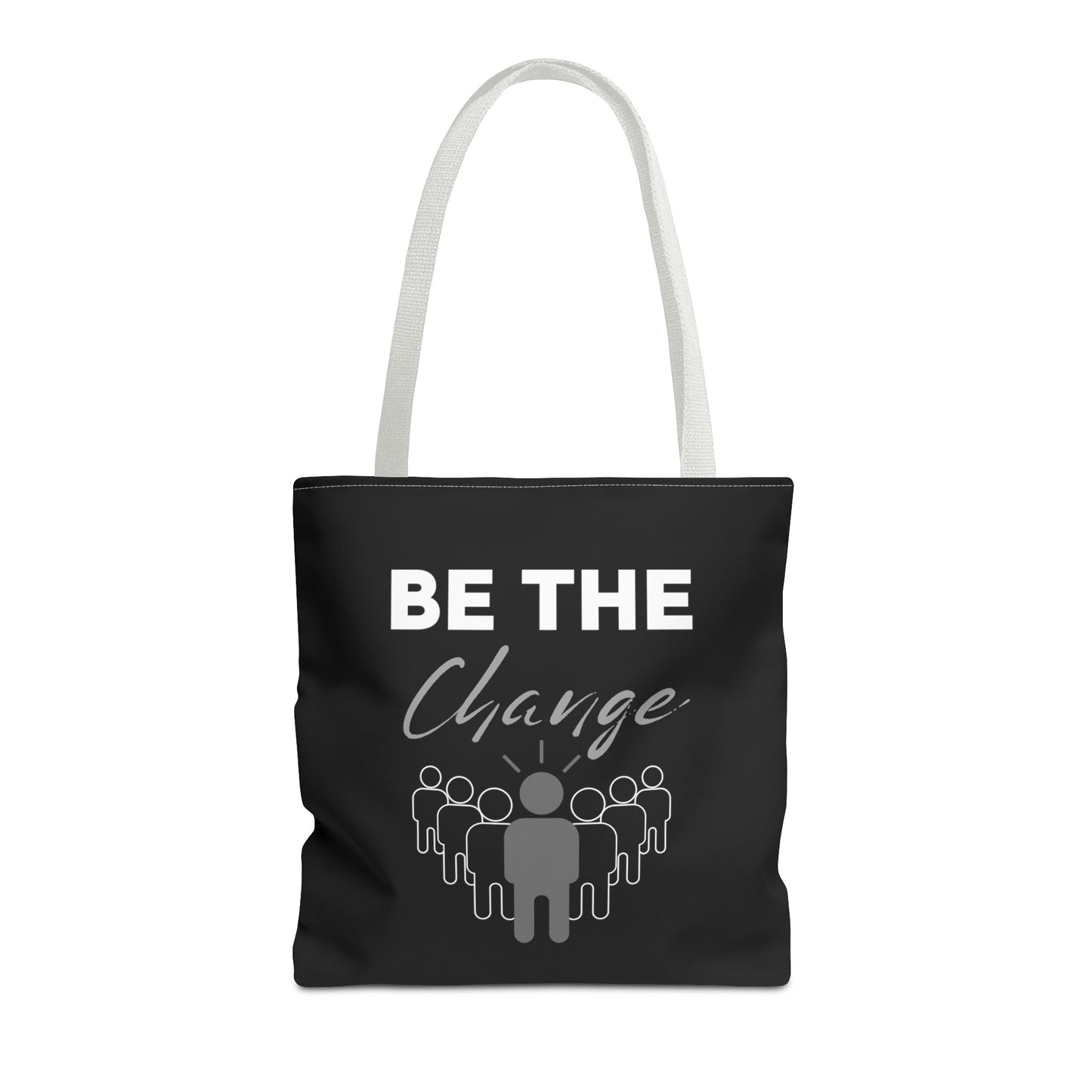 Tote Bag (AOP) - Be the Change - Black