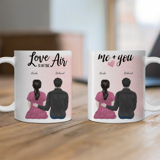 Customized Ceramic Mug, (11oz, 15oz) - Love Is In The Air