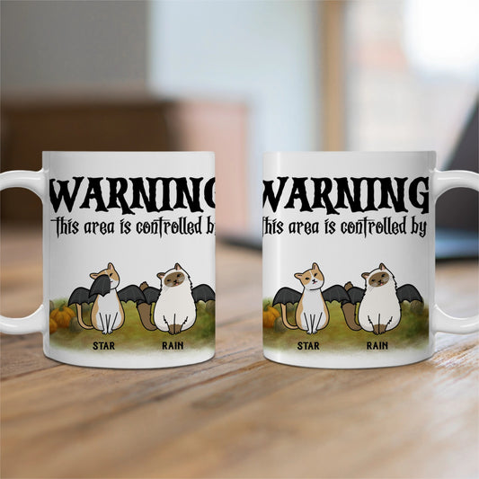 Customized Ceramic Mug, (11oz, 15oz) - Warning Area Patrolled