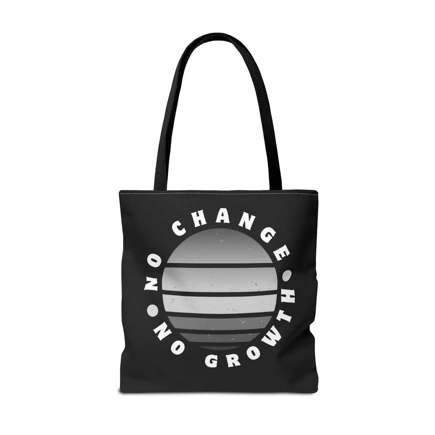 Tote Bag (AOP) - No Change No Growth - Black