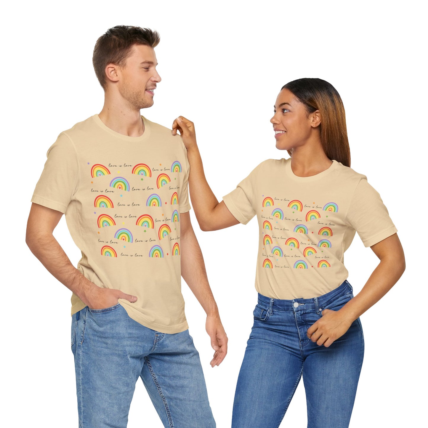 Valentines - Unisex Jersey Short Sleeve Tee - Love Is Love