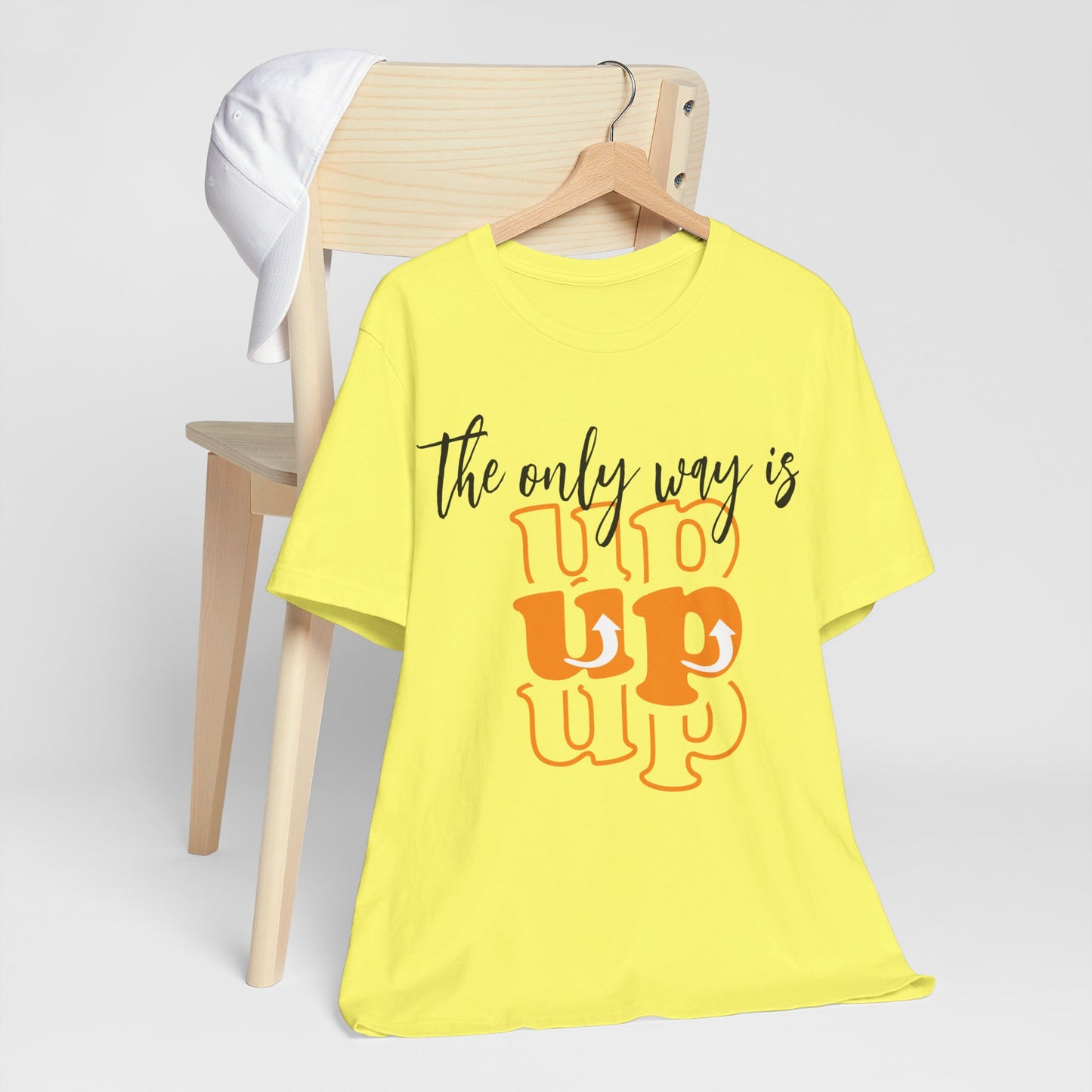 Unisex Jersey Short Sleeve Tee - The Only way Is Up - inspirational shirt - motivational shirt