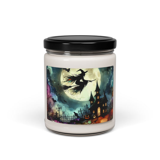 Halloween - Scented Soy Candle, 9oz - Witch In A Full Moon