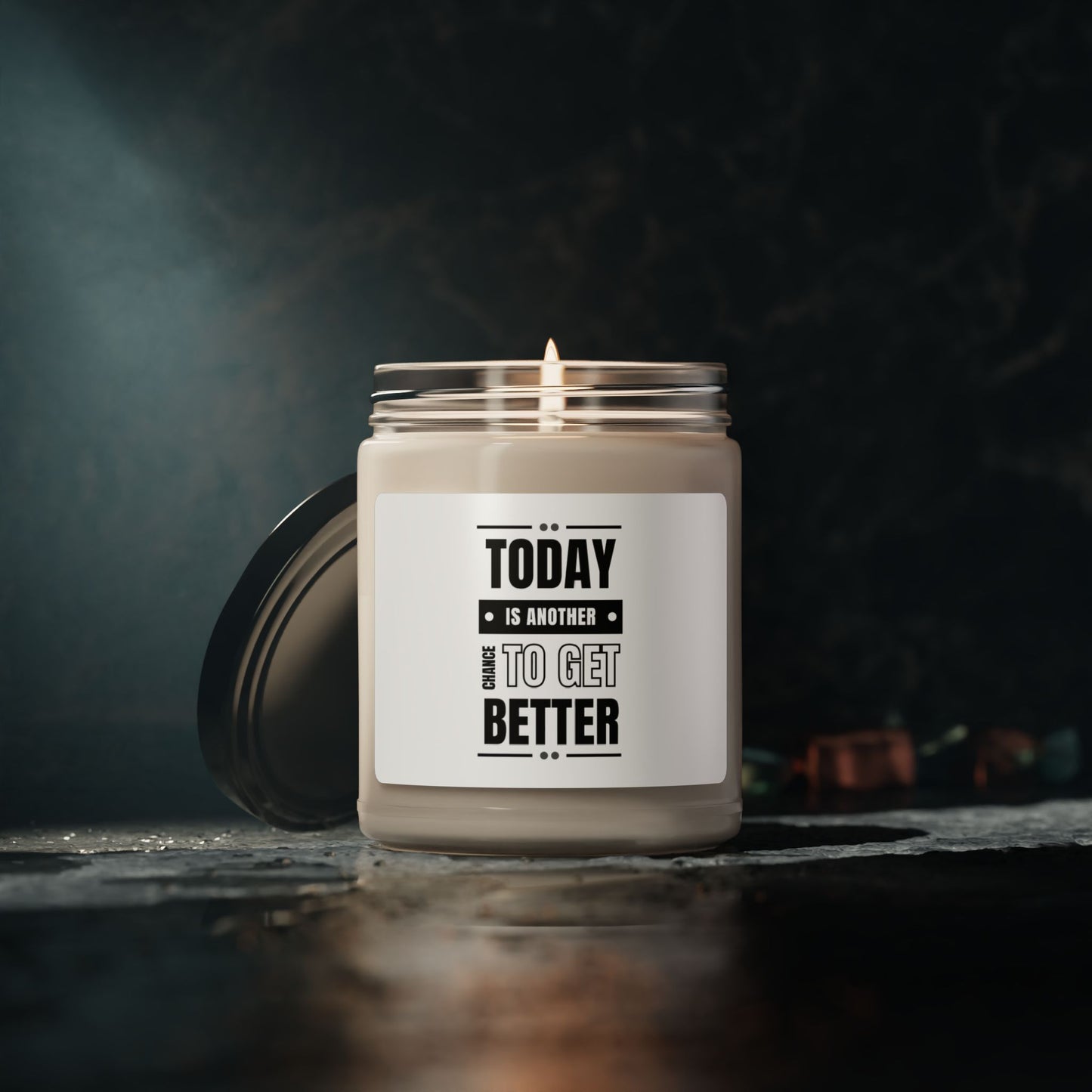 Scented Soy Candle, 9oz - Today Is Another Chance To Get Better - White