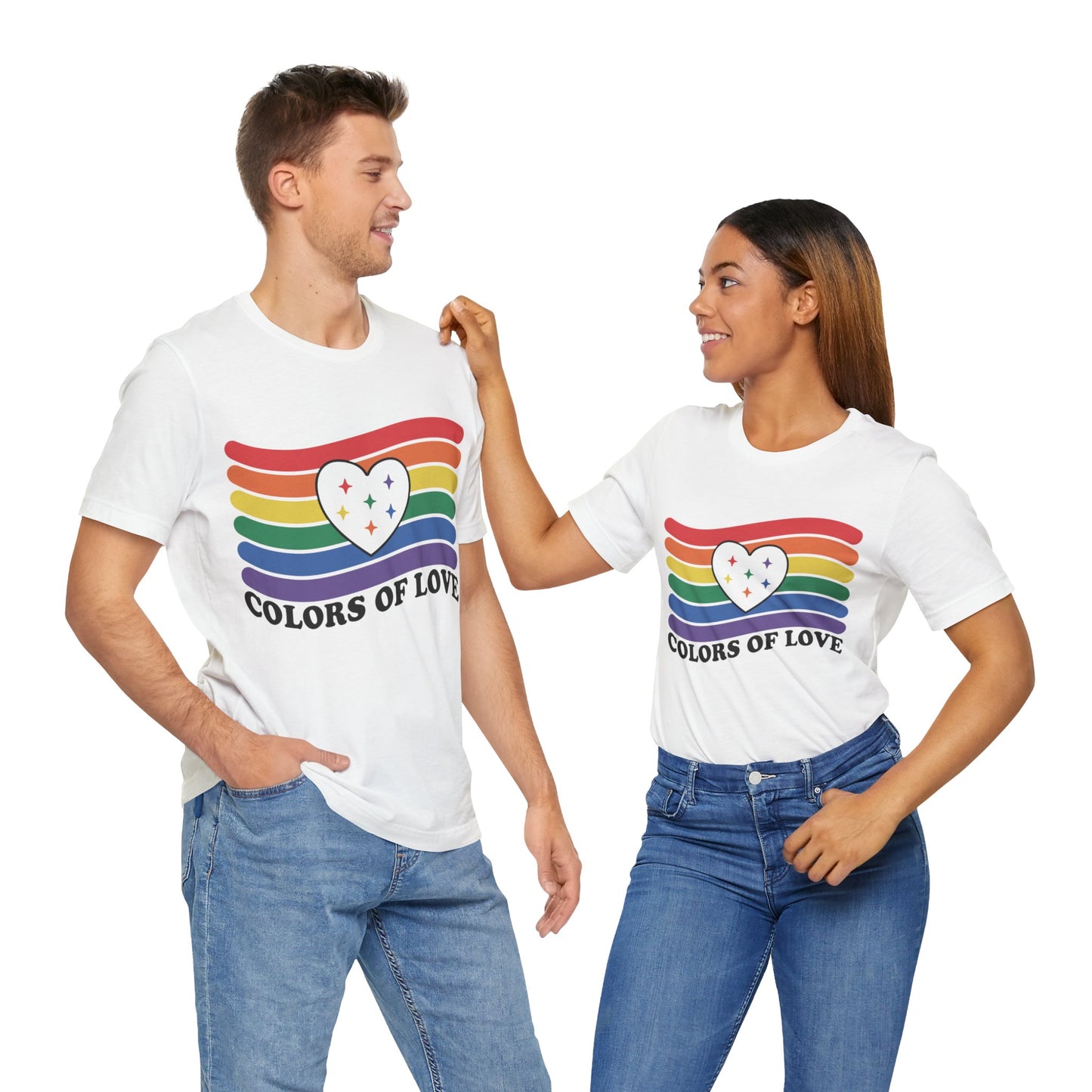 Valentines - Unisex Jersey Short Sleeve Tee - Colors Of Love