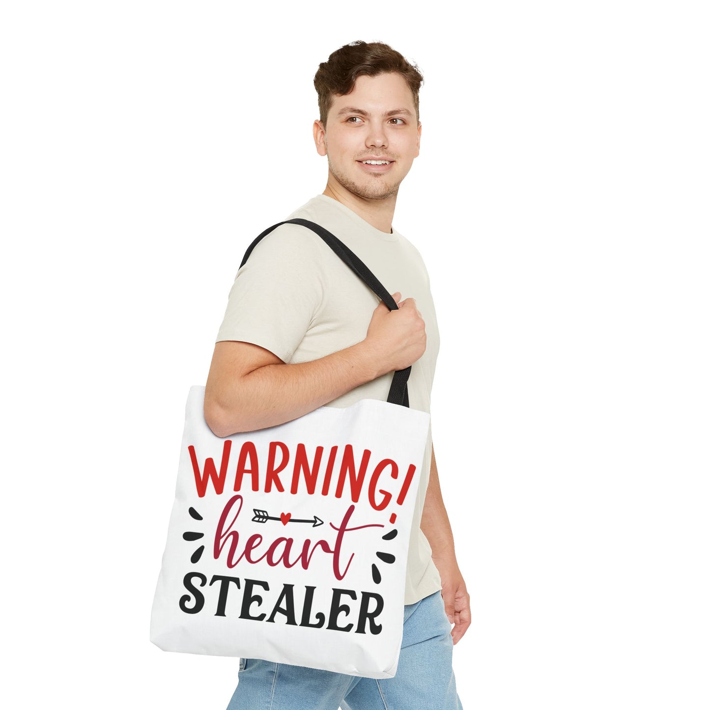 Valentine's - Tote Bag (AOP) - Warning Heart Stealer