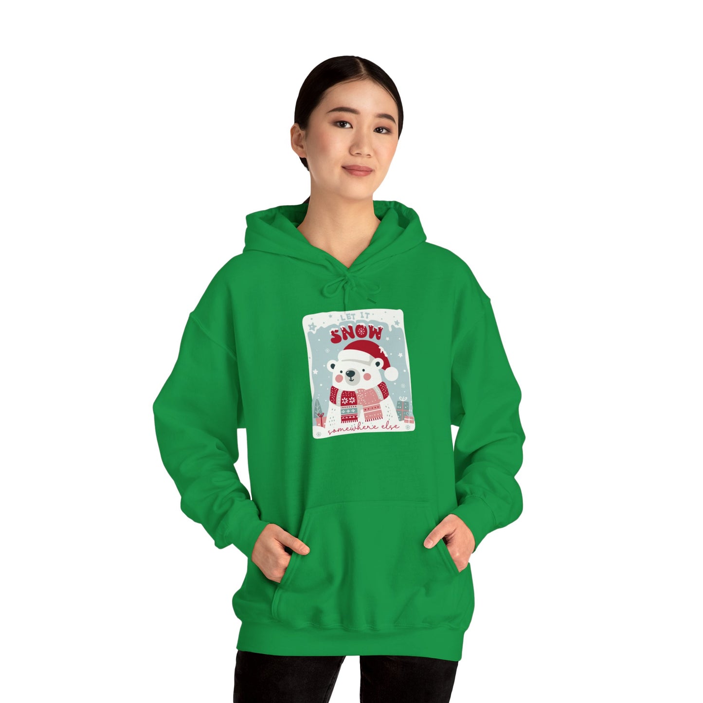 Christmas - Unisex Heavy Blend™ Hooded Sweatshirt - Let It Snow