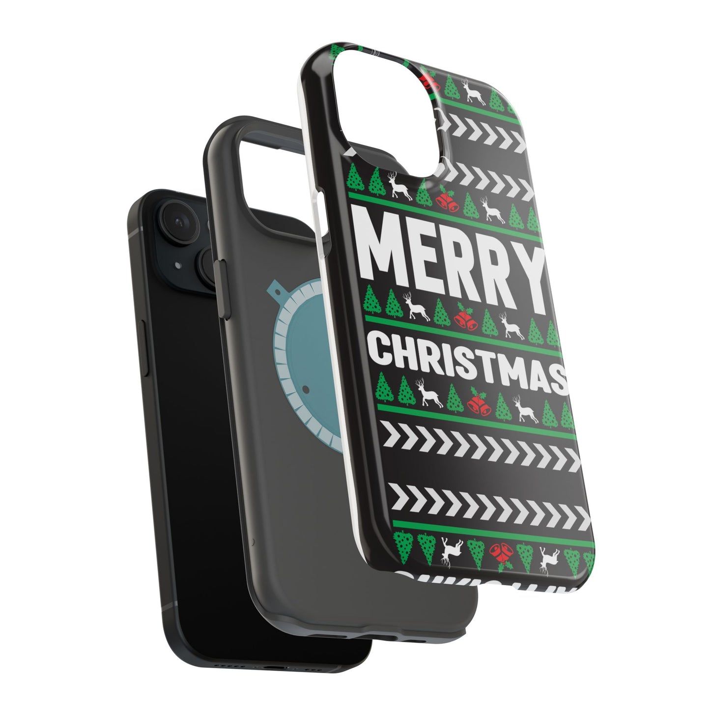 Christmas - Magnetic Tough Cases - Merry Christmas - Black & Green