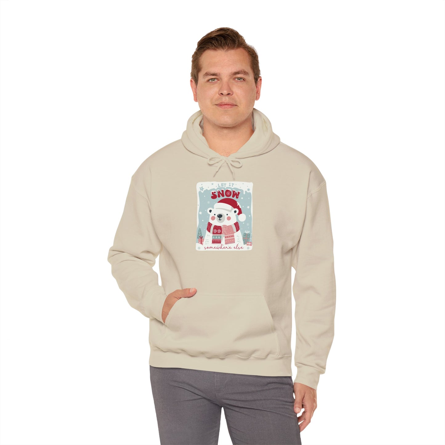 Christmas - Unisex Heavy Blend™ Hooded Sweatshirt - Let It Snow