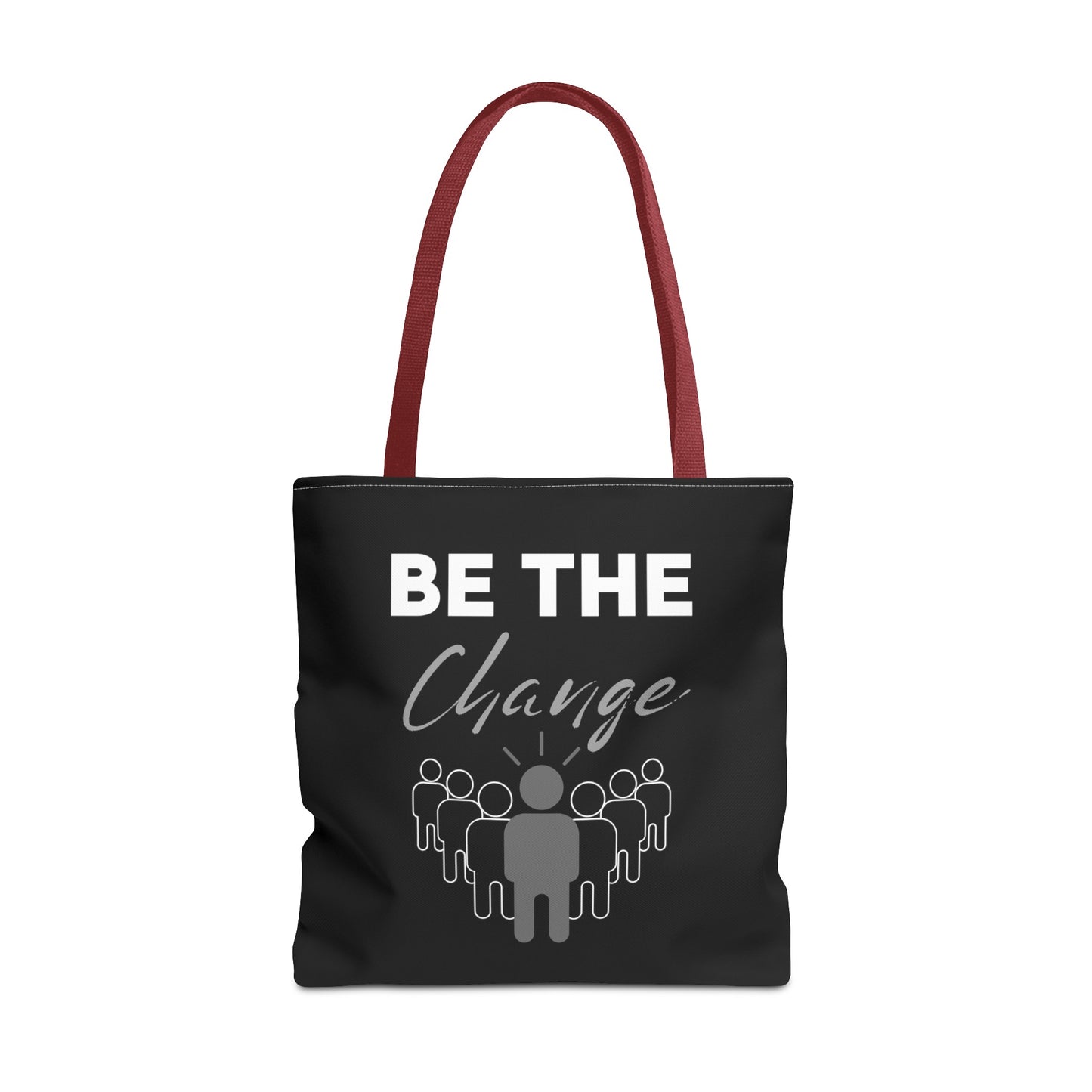 Tote Bag (AOP) - Be the Change - Black