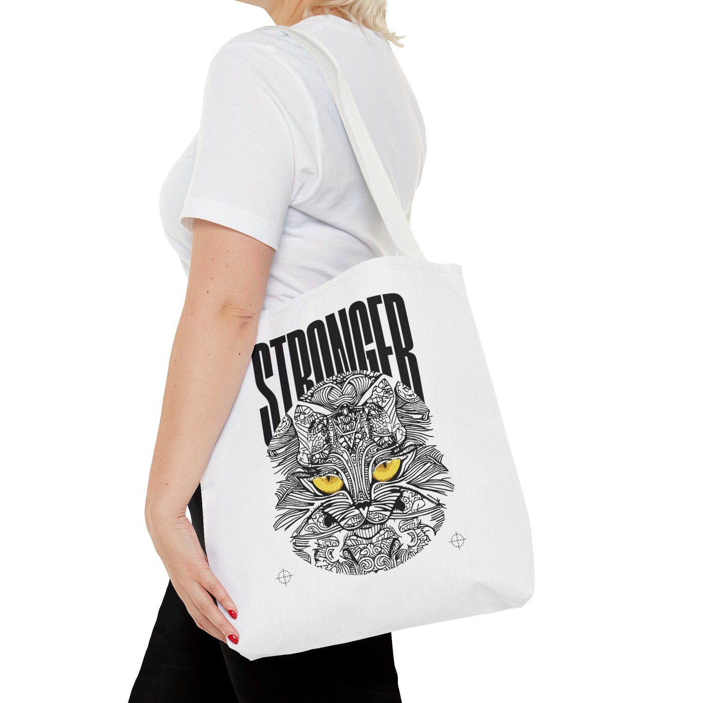 Tote Bag (AOP) - Stronger - White