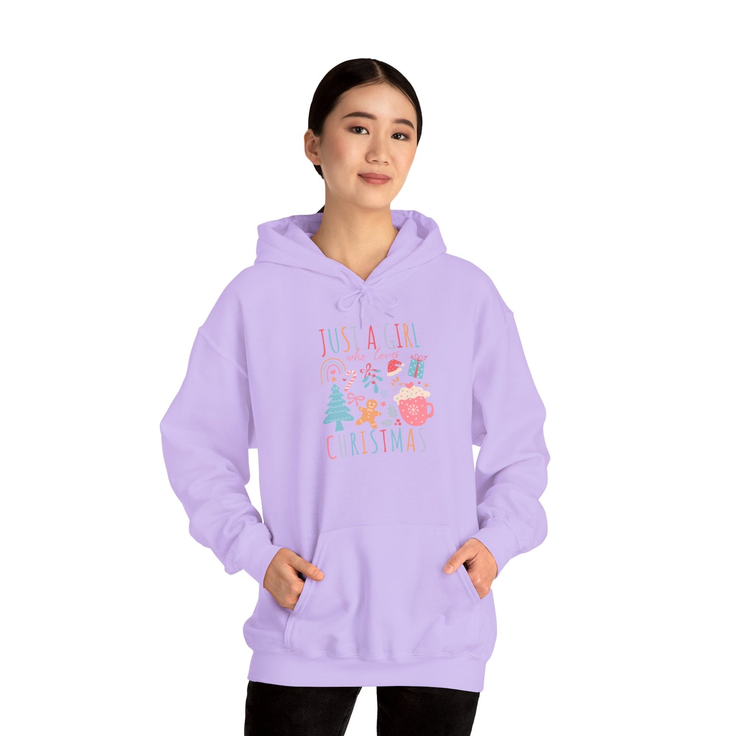 Christmas - Unisex Heavy Blend™ Hooded Sweatshirt - Just A Girl Who Loves Christmas