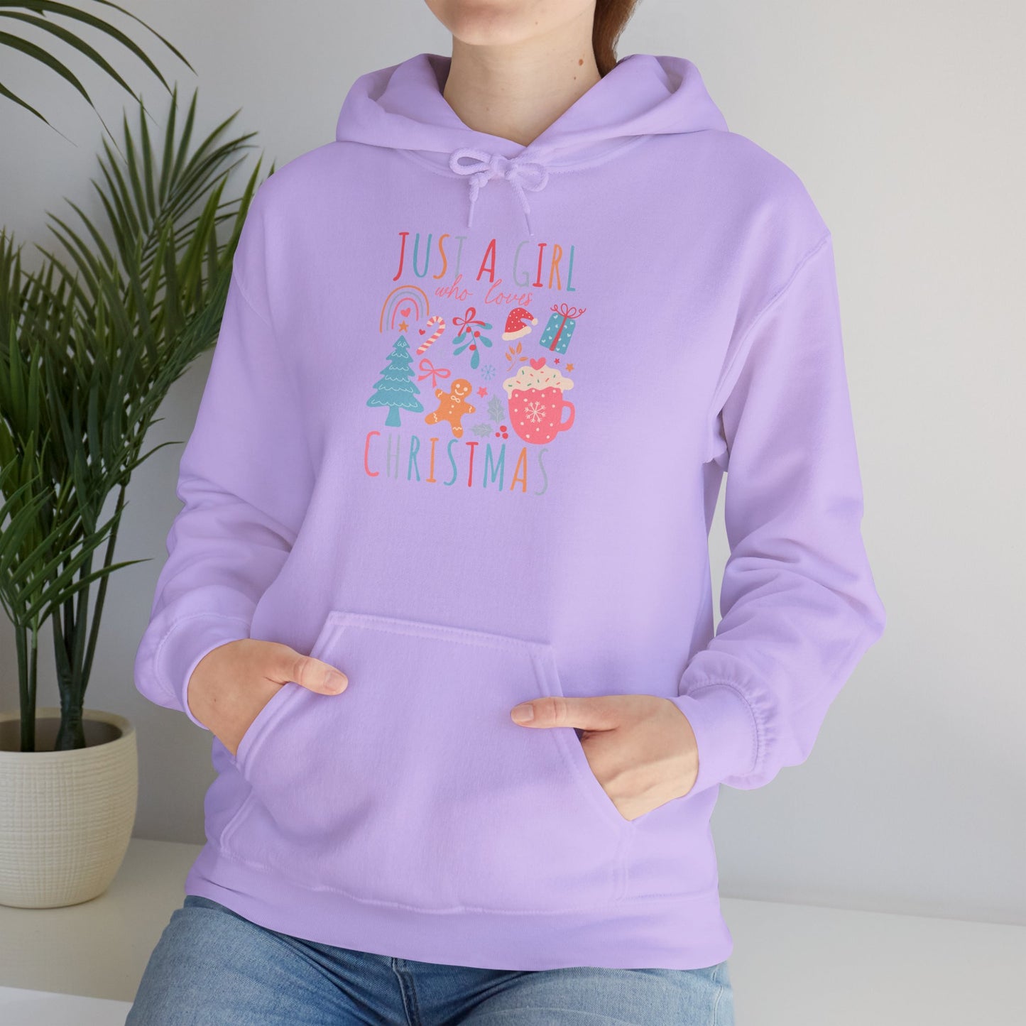 Christmas - Unisex Heavy Blend™ Hooded Sweatshirt - Just A Girl Who Loves Christmas