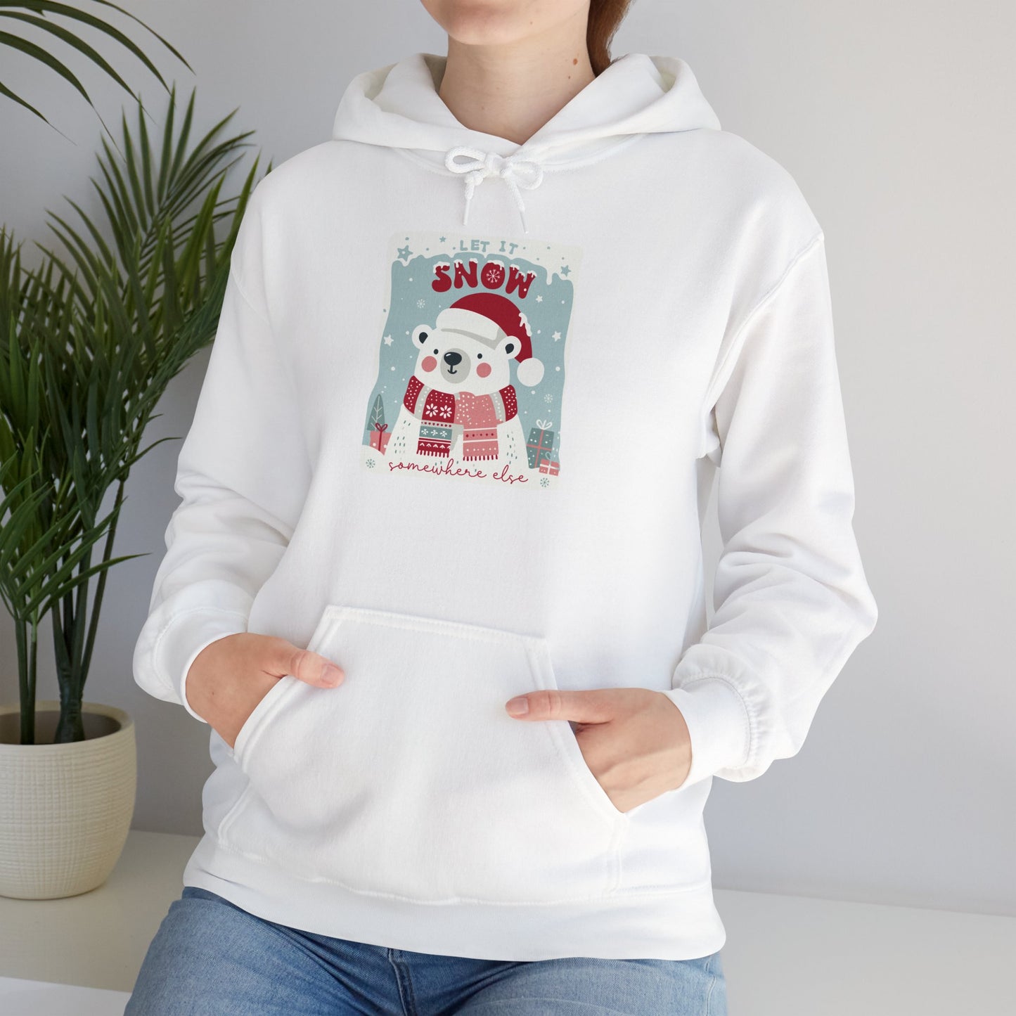 Christmas - Unisex Heavy Blend™ Hooded Sweatshirt - Let It Snow