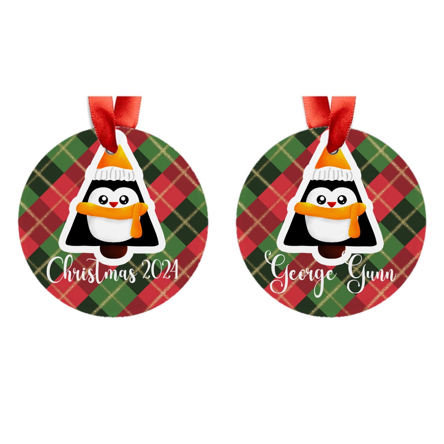 Customized - Acrylic Ornament with Ribbon - Cute Christmas Tree icons