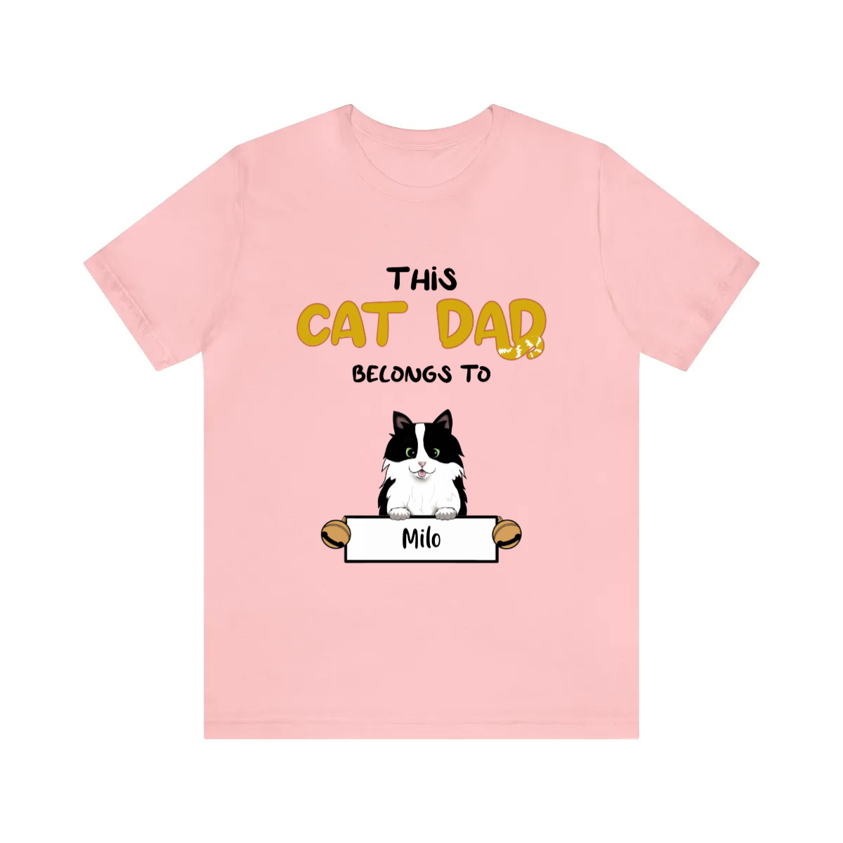 Cutom T-shirt - Unisex Jersey Short Sleeve Tee - Cat Dad shirt