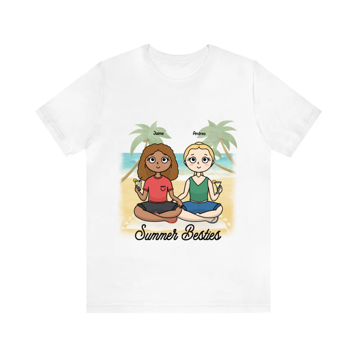 Custom T-shirt - Unisex Jersey Short Sleeve Tee - Summer Besties