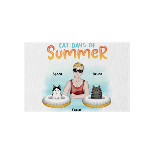 Customized Outdoor Rug - Cat Days Of summer (Man)