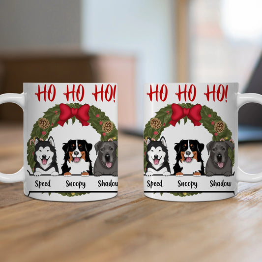 Customized Ceramic Mug, (11oz, 15oz) HO HO HO!