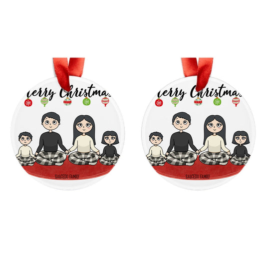 Customized - Acrylic Ornament with Ribbon - My Christmas Squad (Up to 5 kids)