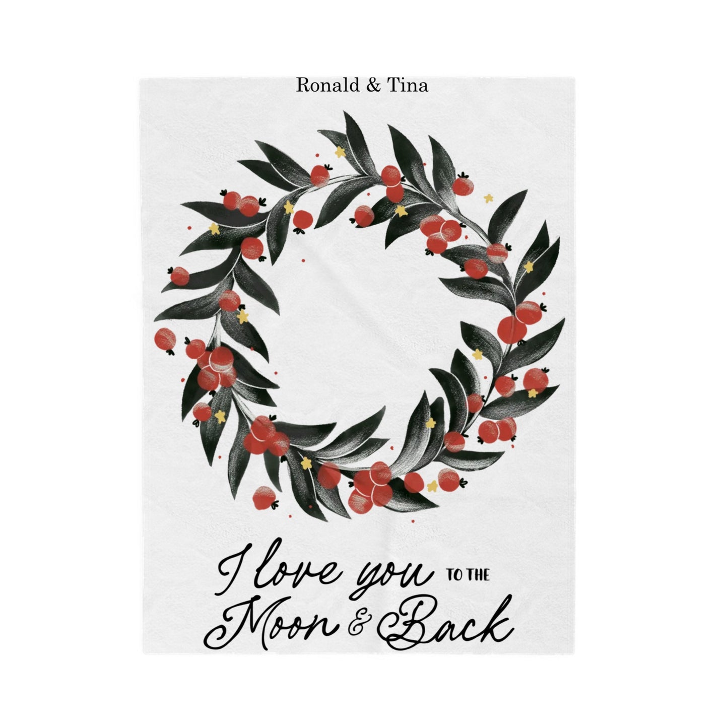 Customized Velveteen Plush Blanket - I Love You To The Moon & Back