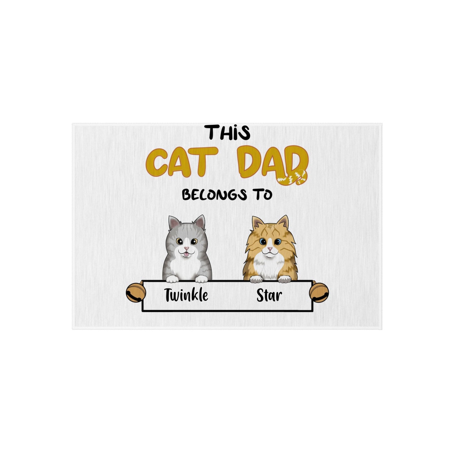 Customized Outdoor Rug - This Cat Dad Belongs To...