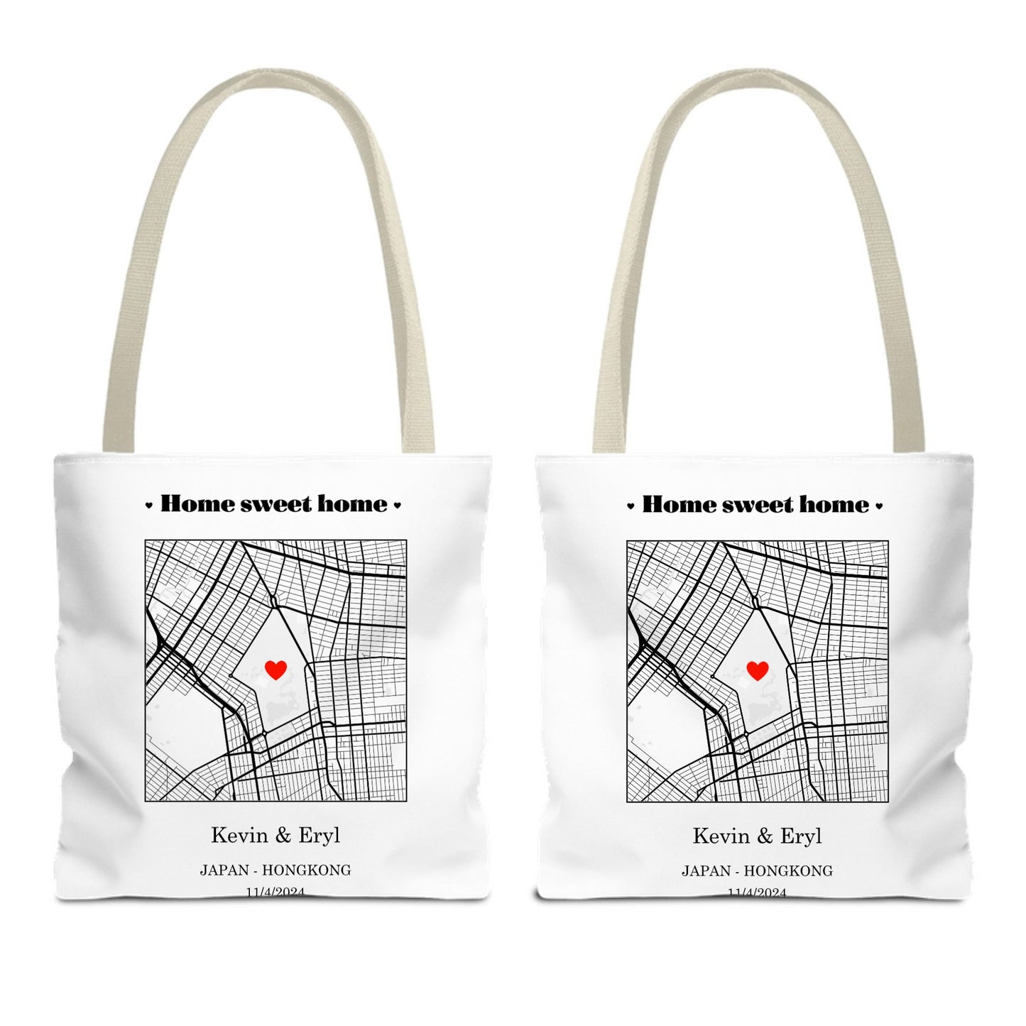 Customized Tote Bag (AOP) - Home Sweet Home