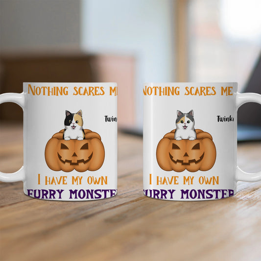 Customized Ceramic Mug, (11oz, 15oz) - Nothing Scares Me