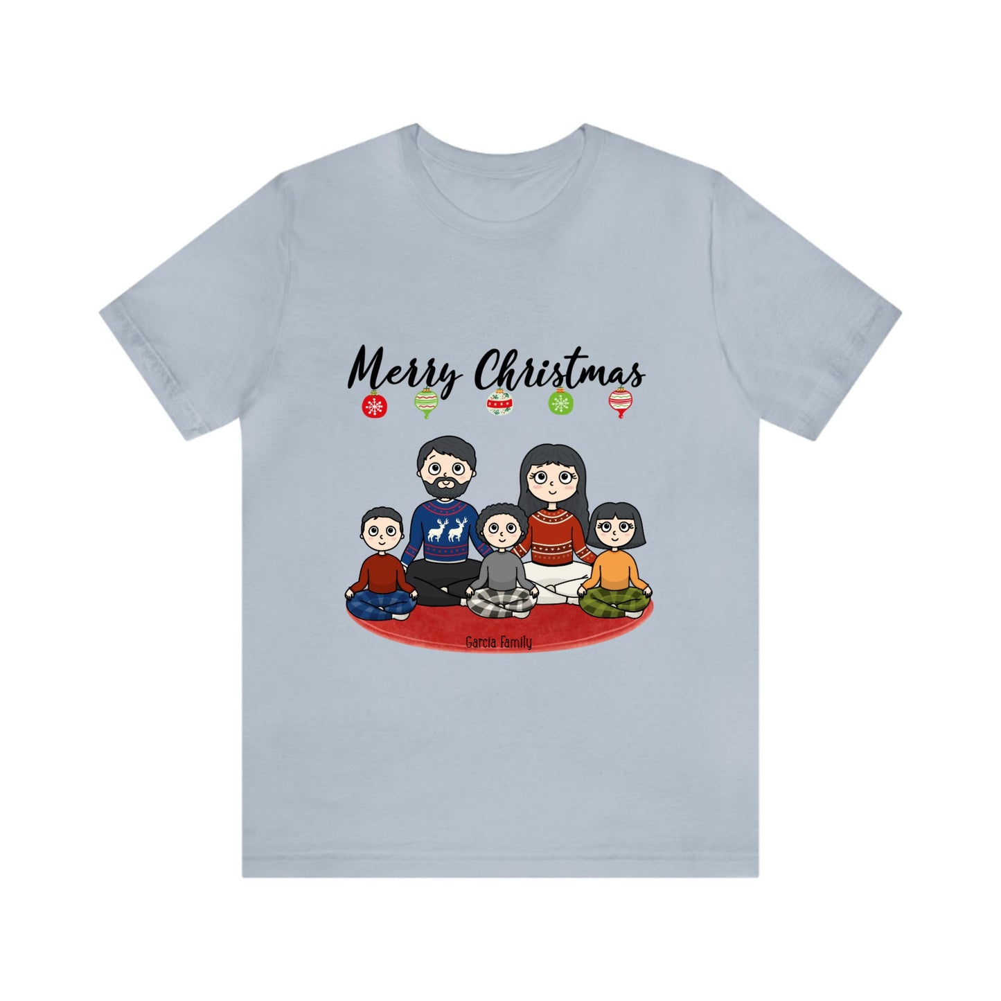 Customized Unisex Jersey Short Sleeve Tee - Merry Christmas From The Family