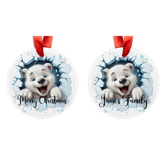 Customized Acrylic Ornament with Ribbon - 3D Cute Characters