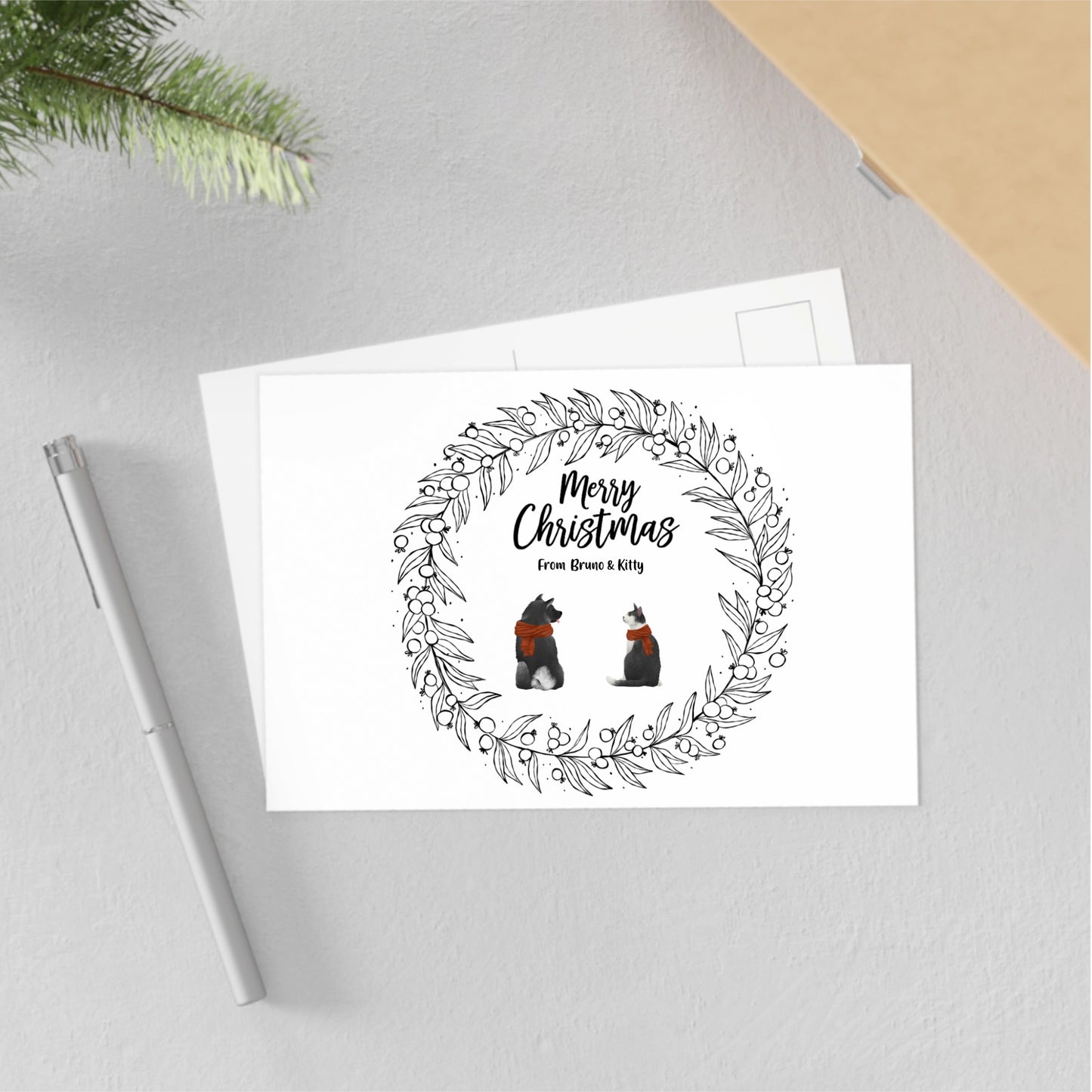 Customized Fine Art Postcards - Merry Christmas