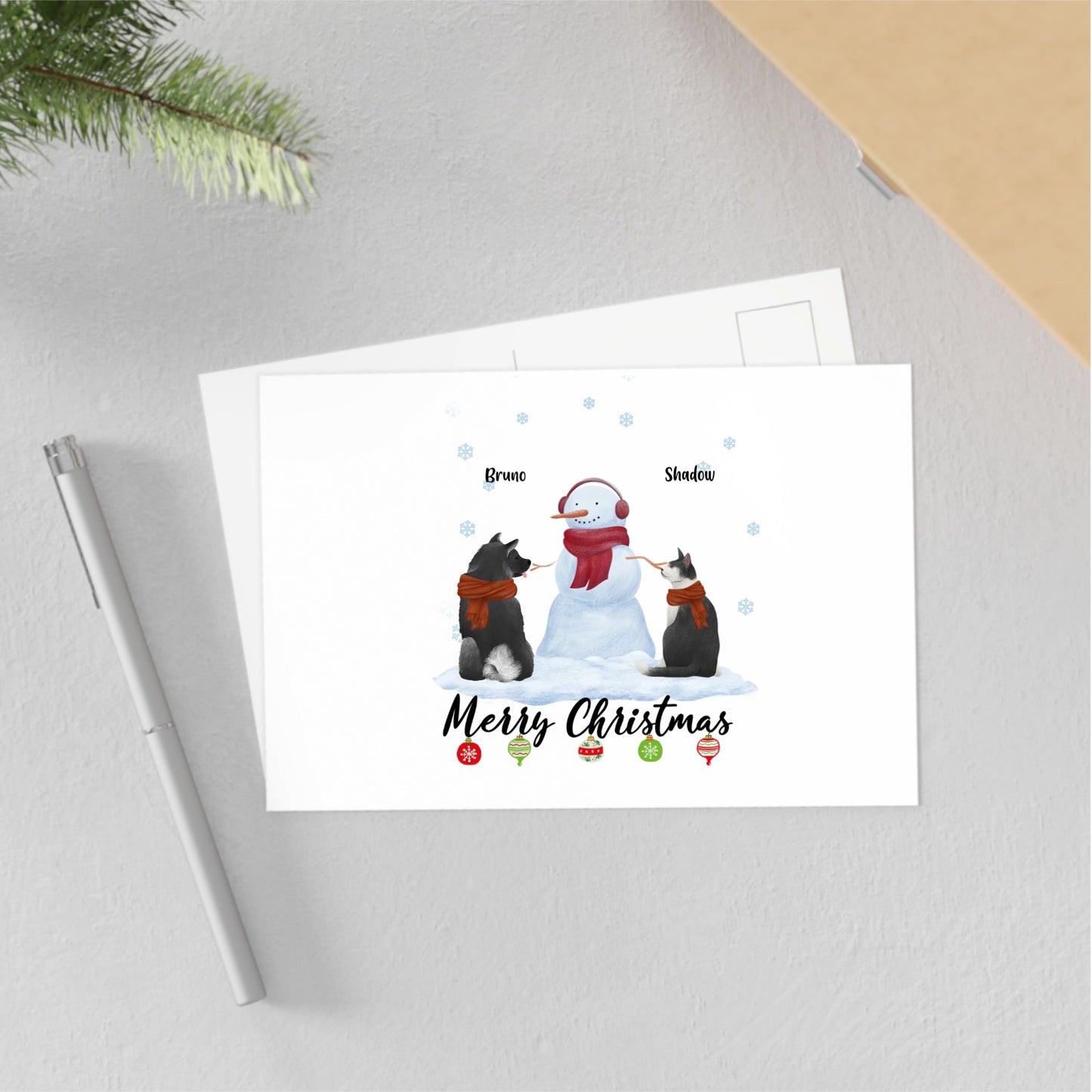 Customized Fine Art Postcards - Merry Christmas