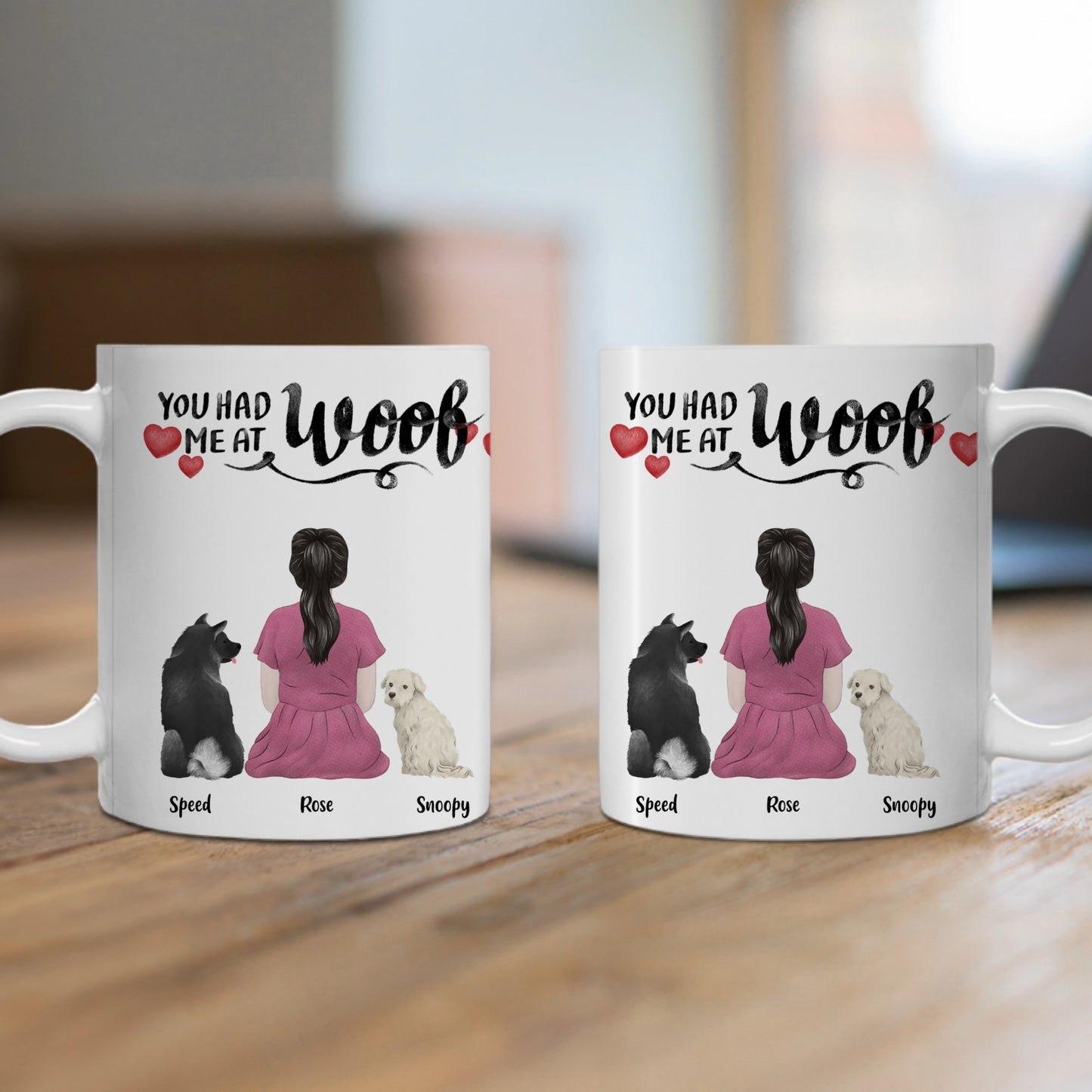 Customized Ceramic Mug, (11oz, 15oz) - You Had Me At Woof