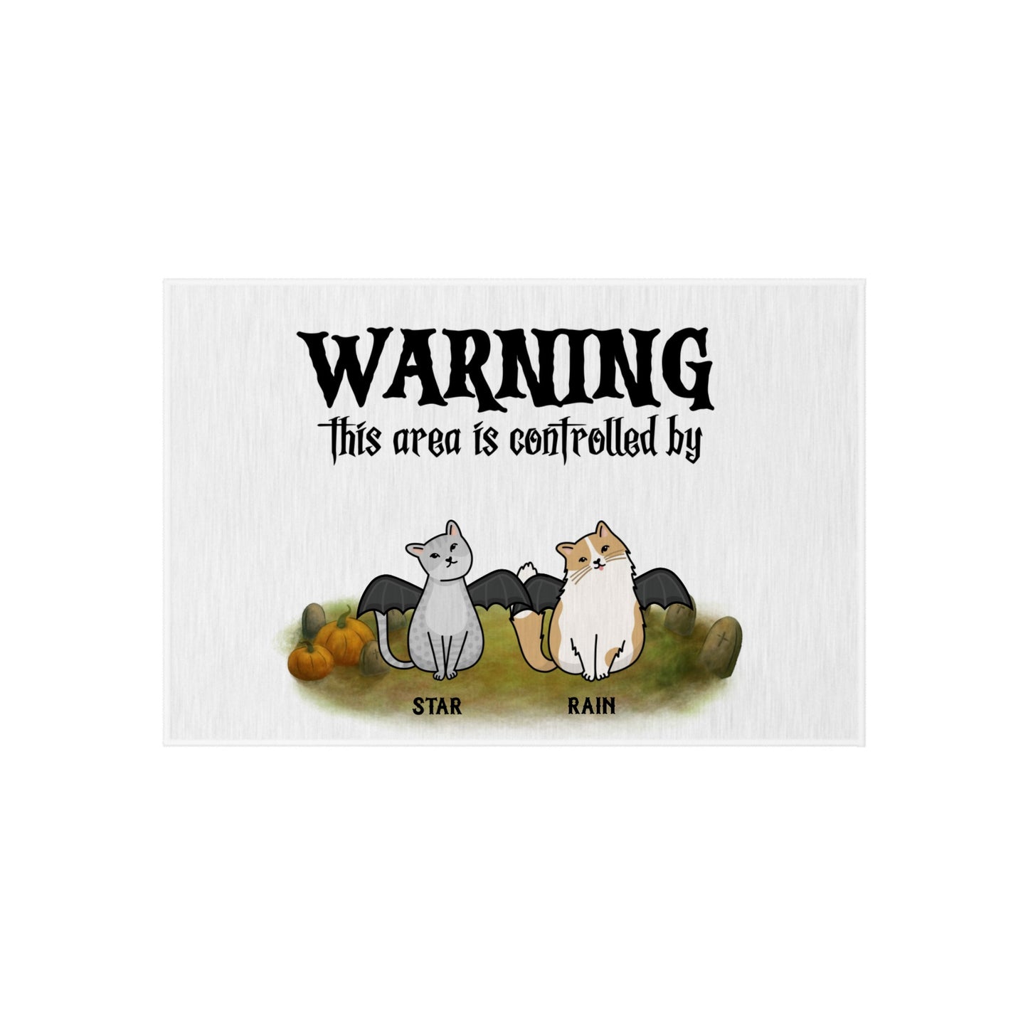 Customized Outdoor Rug - Warning Area Patrolled