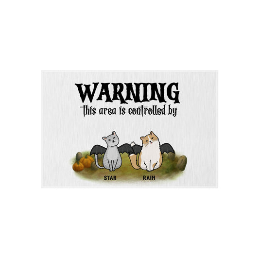 Customized Outdoor Rug - Warning Area Patrolled